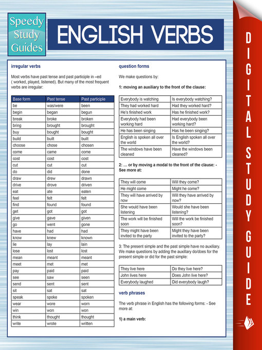 Title details for English Verbs by Speedy Publishing - Available